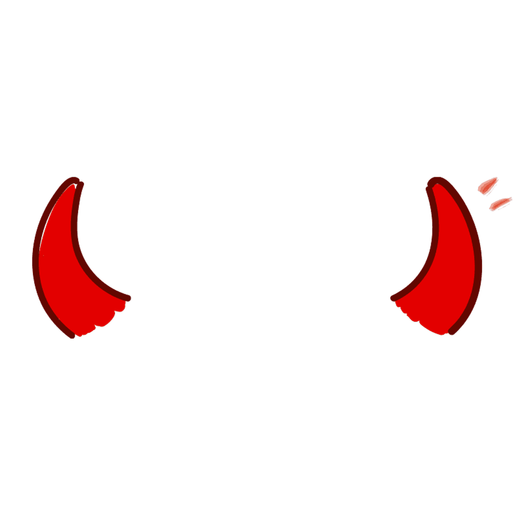 Red Horn Png Image (black, red)