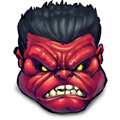 Red Hulk Png File (black)