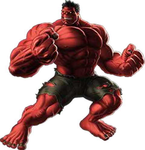 Red Hulk Png Image (black, white)