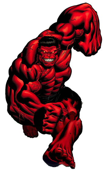 Red Hulk Png Isolated Photo (black)