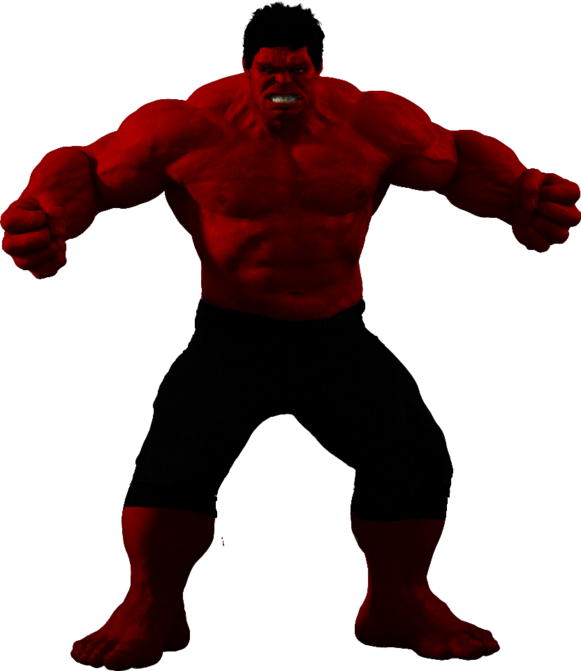 Red Hulk Png Isolated Pic (black)