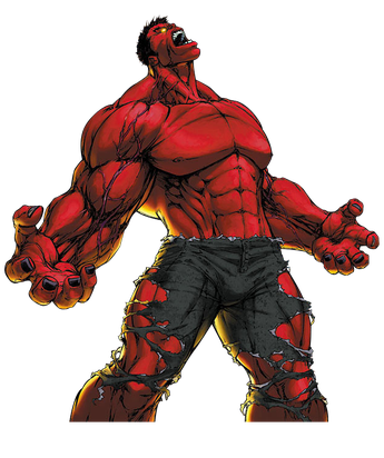 Red Hulk Transparent Png (indigo, black)