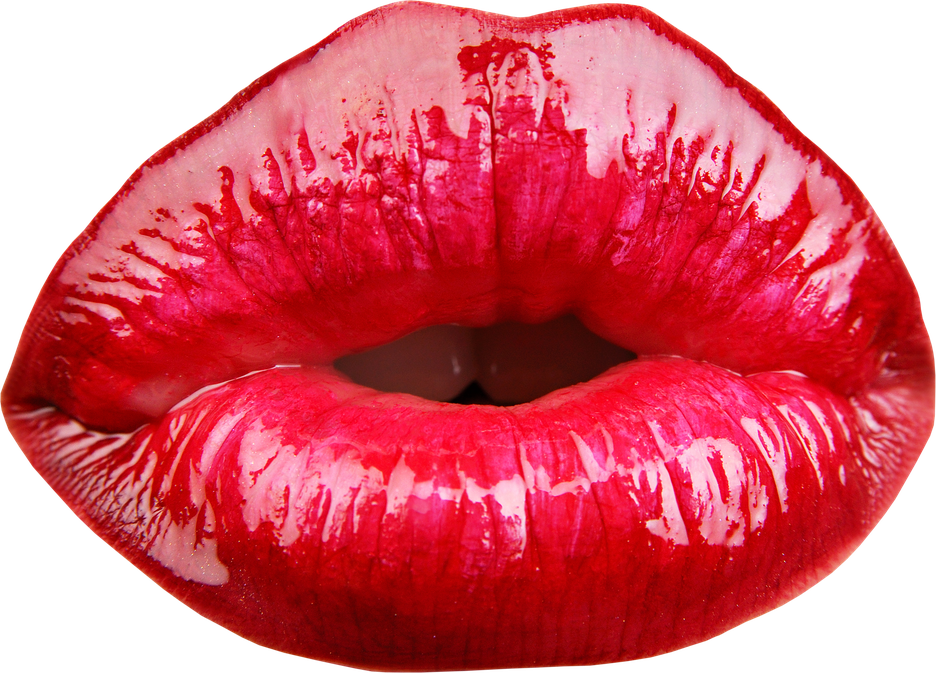 Red Kiss Png Transparent Image (black, maroon)