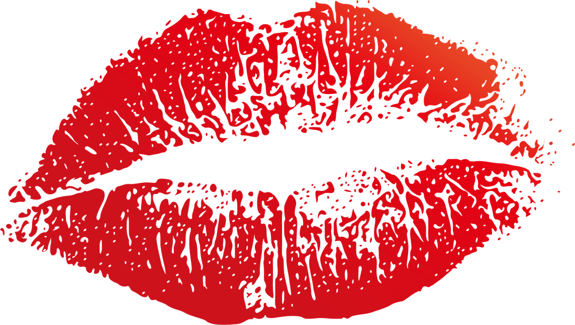 Red Kiss Transparent Png (red, black)