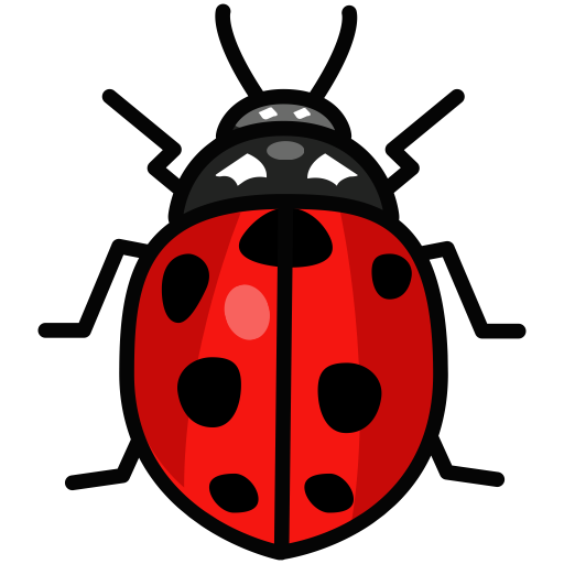 Red Ladybug Insect Png Transparent Image (red, black)