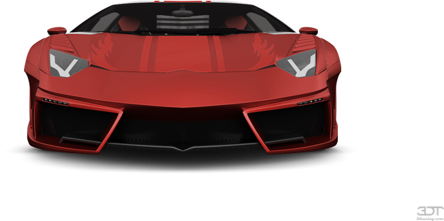 Red Lamborghini Aventador Transparent Background (black)