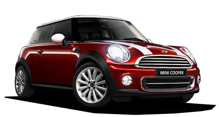 Red Mini Cooper Png Transparent Image (white, black)