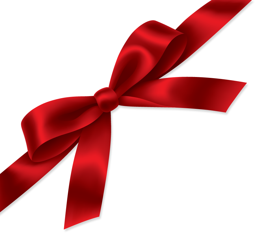 Red Ribbon Bow Clipart Transparent Png (black, maroon)