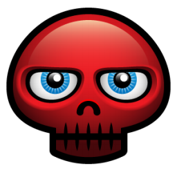 Red Skull Icon Free Nobackground Png Icon Download (red, maroon, black)