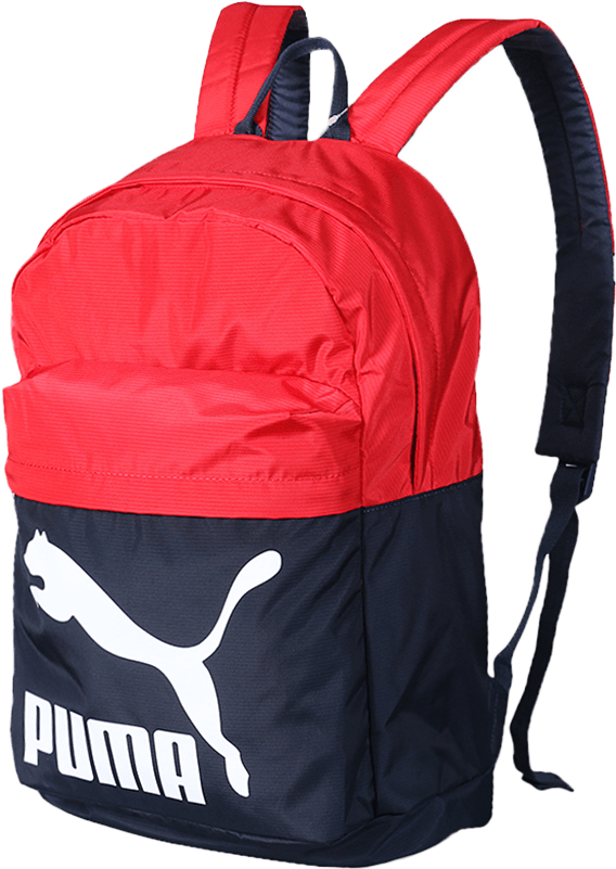 Red Sports Backpack Png Image (black, white, salmon)