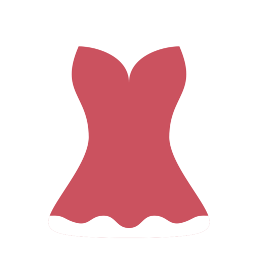 Red Dress Free Png Icon (white, salmon, black, chocolate)