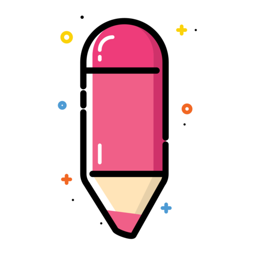 Red Pen Free Png Icon (pink, salmon, plum, black, white)