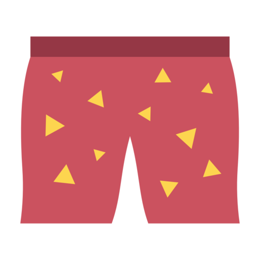 Red Snazzy Shorts Free Png Icon (maroon, salmon, purple, black, chocolate)