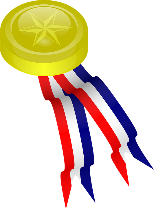 Medal Ribbon Png Image Hd (gold, black, orange, white)