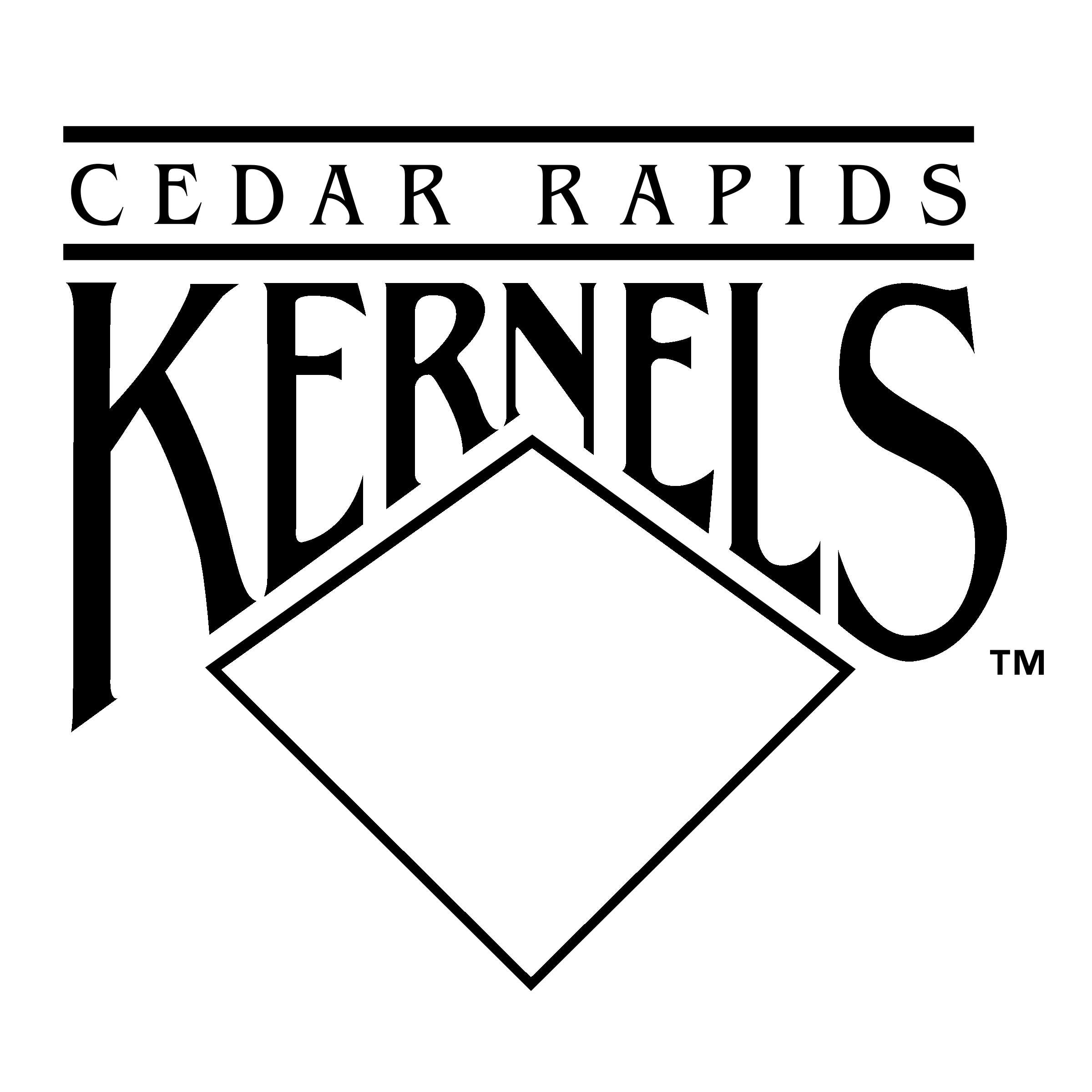 Cedar Rapids Kernels Png Pic (indigo, silver, black, white, gray)