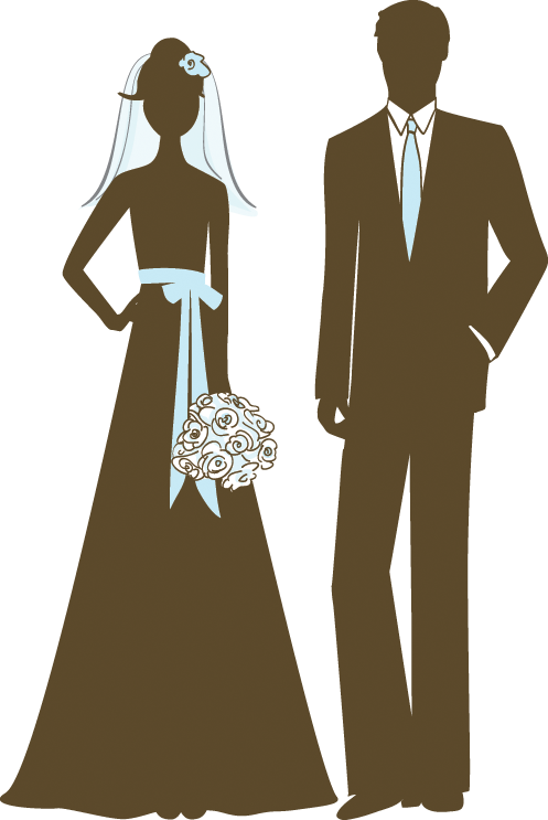 Wedding Couple Png Image (white, olive)