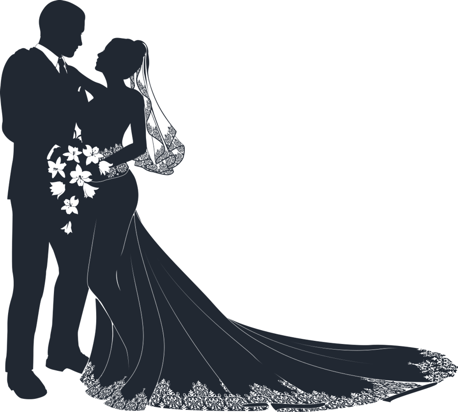 Wedding Couple Png Transparent Image (black, indigo)