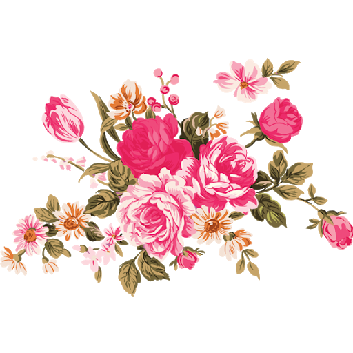 Wedding Floral Decoration Png Clipart (black, salmon)