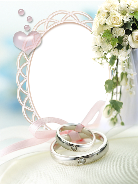 Wedding Frame Png File (black, white)