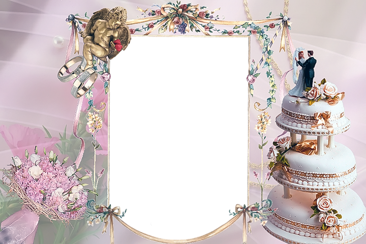 Wedding Frame Png Image (black, silver, beige, lavender)