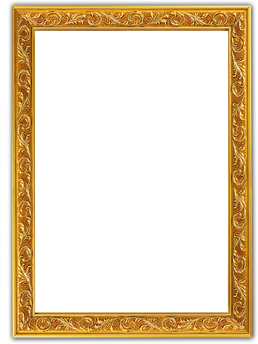 Wedding Golden Frame Png Image (olive, maroon, black)