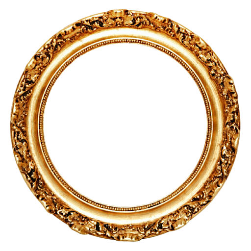 Wedding Golden Frame Png Transparent Image (white, black)