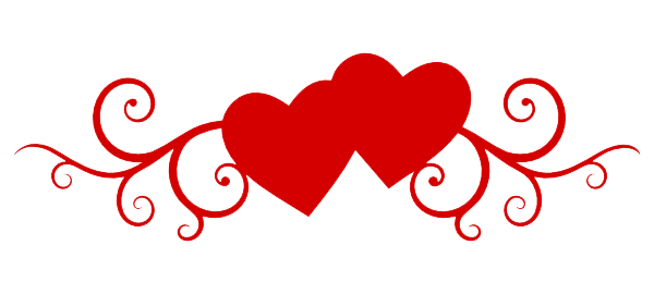 Wedding Heart Png Image (red, white)