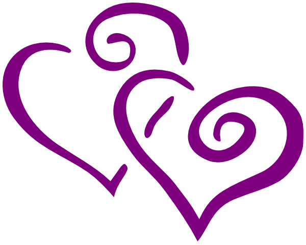 Wedding Heart Png Transparent Image (purple, white)