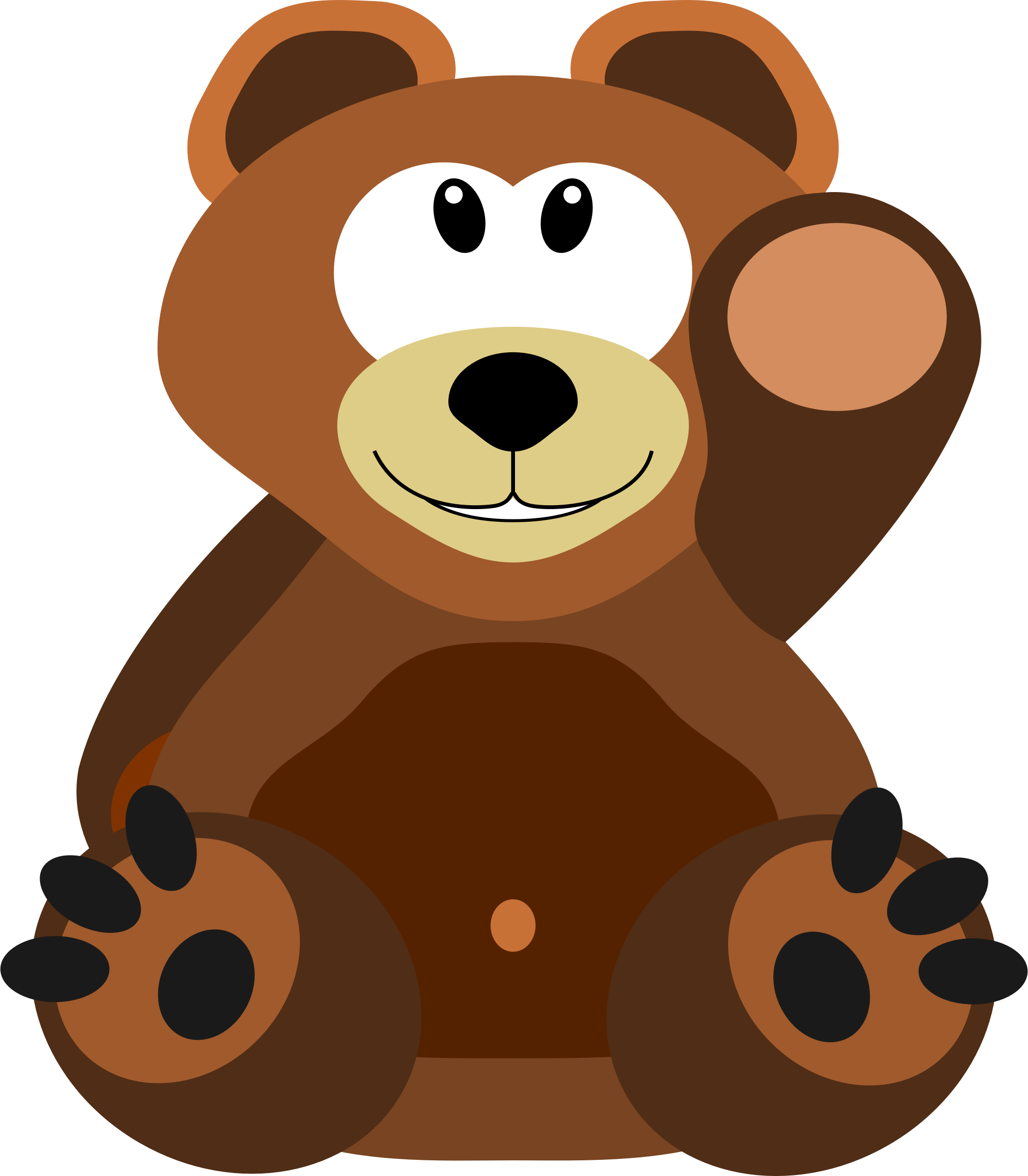 Teddy Bear Cartoon Png Clipart (black, maroon, chocolate, white, olive)