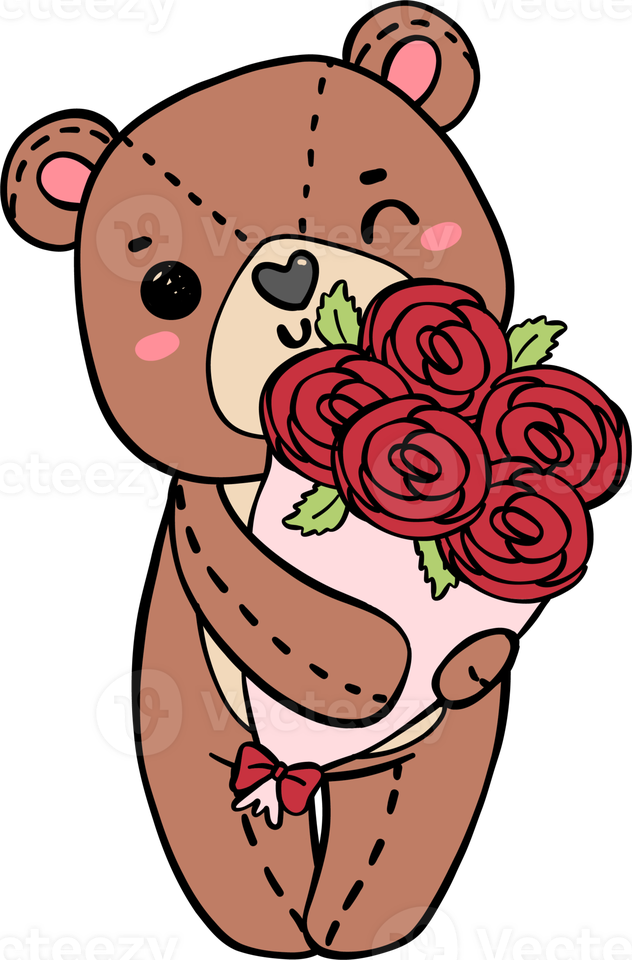 Teddy Bear Cartoon Png Hd (black, beige, salmon)