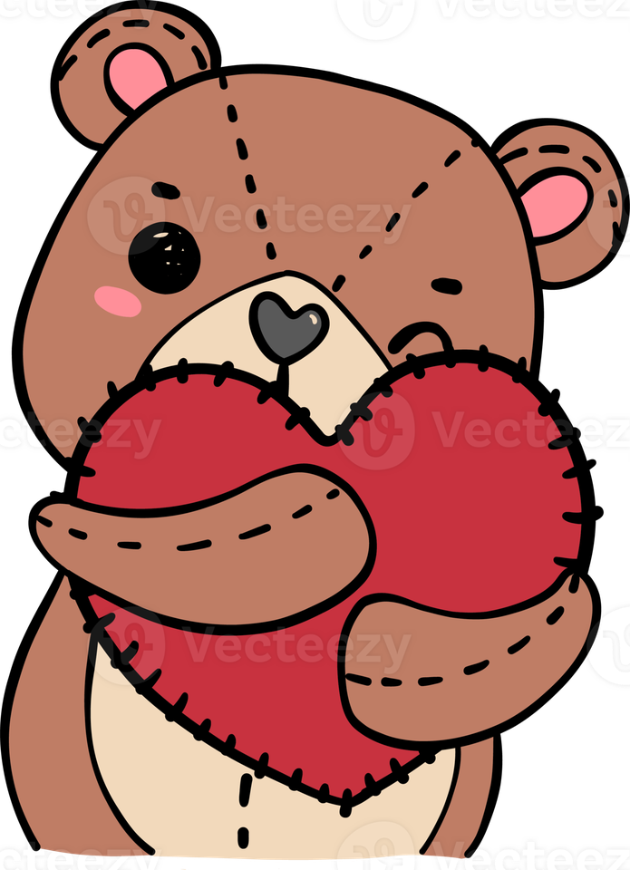 Teddy Bear Cartoon Png Photo (chocolate, black, pink, salmon)