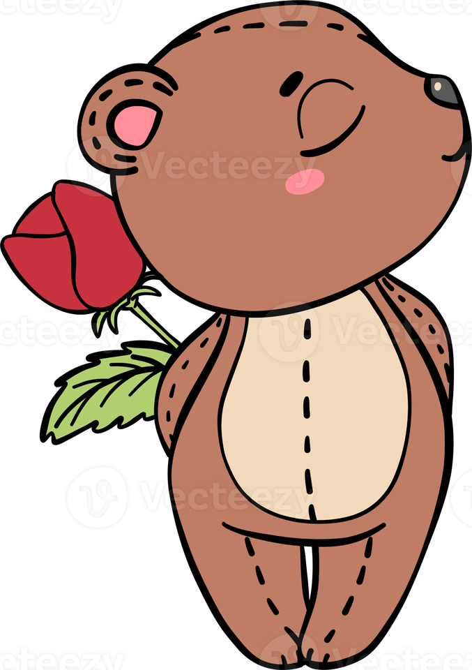 Teddy Bear Cartoon Png Pic (chocolate, black, pink, salmon)