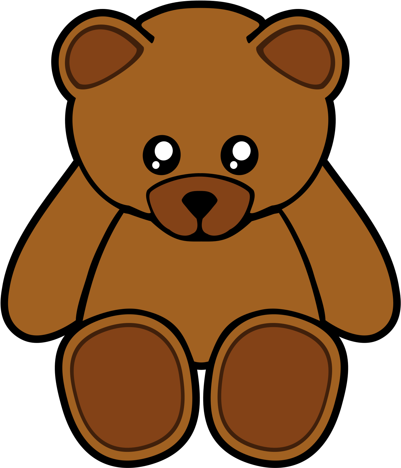 Teddy Bear Vector Png Clipart (olive, black, chocolate)