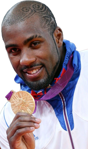 Teddy Riner Png Image (black, lavender)