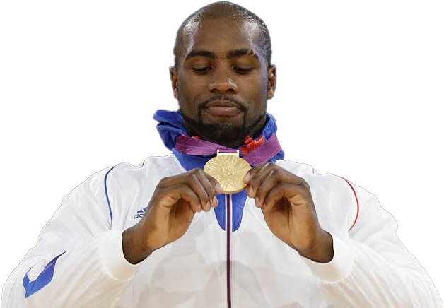 Teddy Riner Transparent Background (lavender, white)