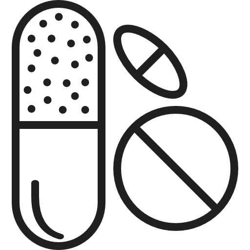 Medicine Drug Medicine Pills Tablets Icon Free Png Icon Download (black)