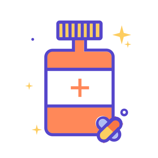 Medicine Bottle Free Png Icon Download (white, salmon, black, indigo)