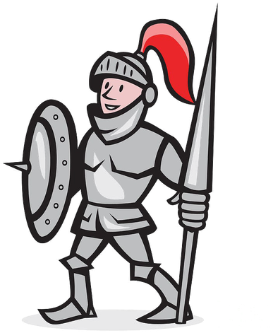 Medieval Knight Png Clipart (red, silver, lavender, black)