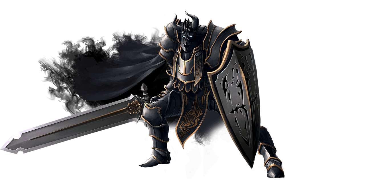 Medieval Knight Transparent Background (black)