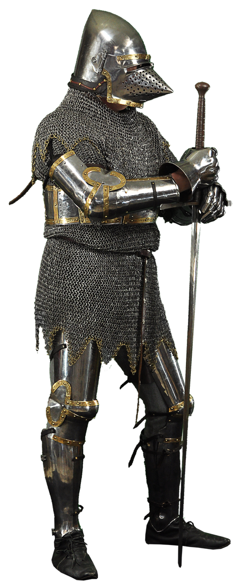 Medieval Soldier Png Clipart (indigo, black)