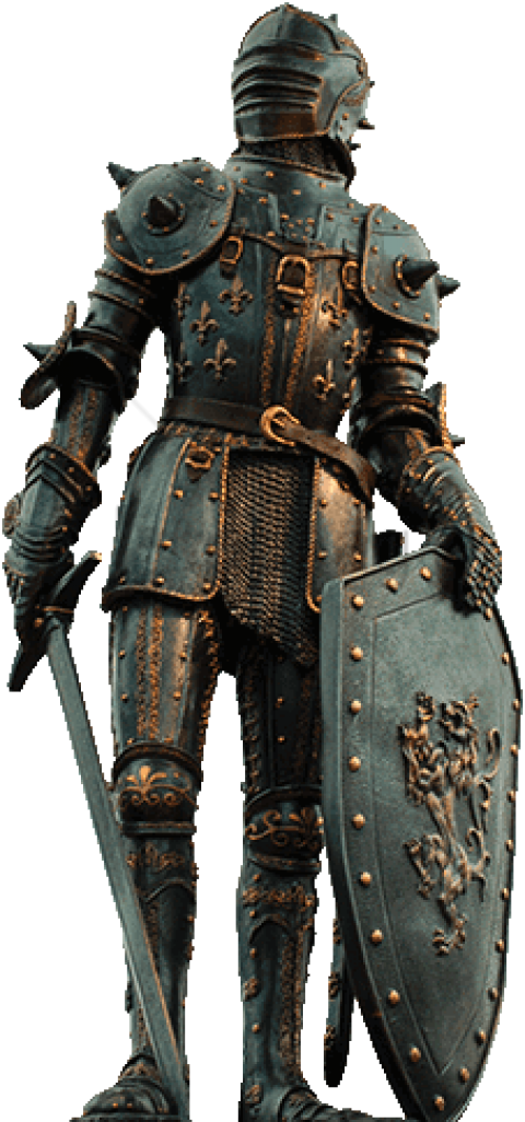 Medieval Soldier Png Image (black, white)