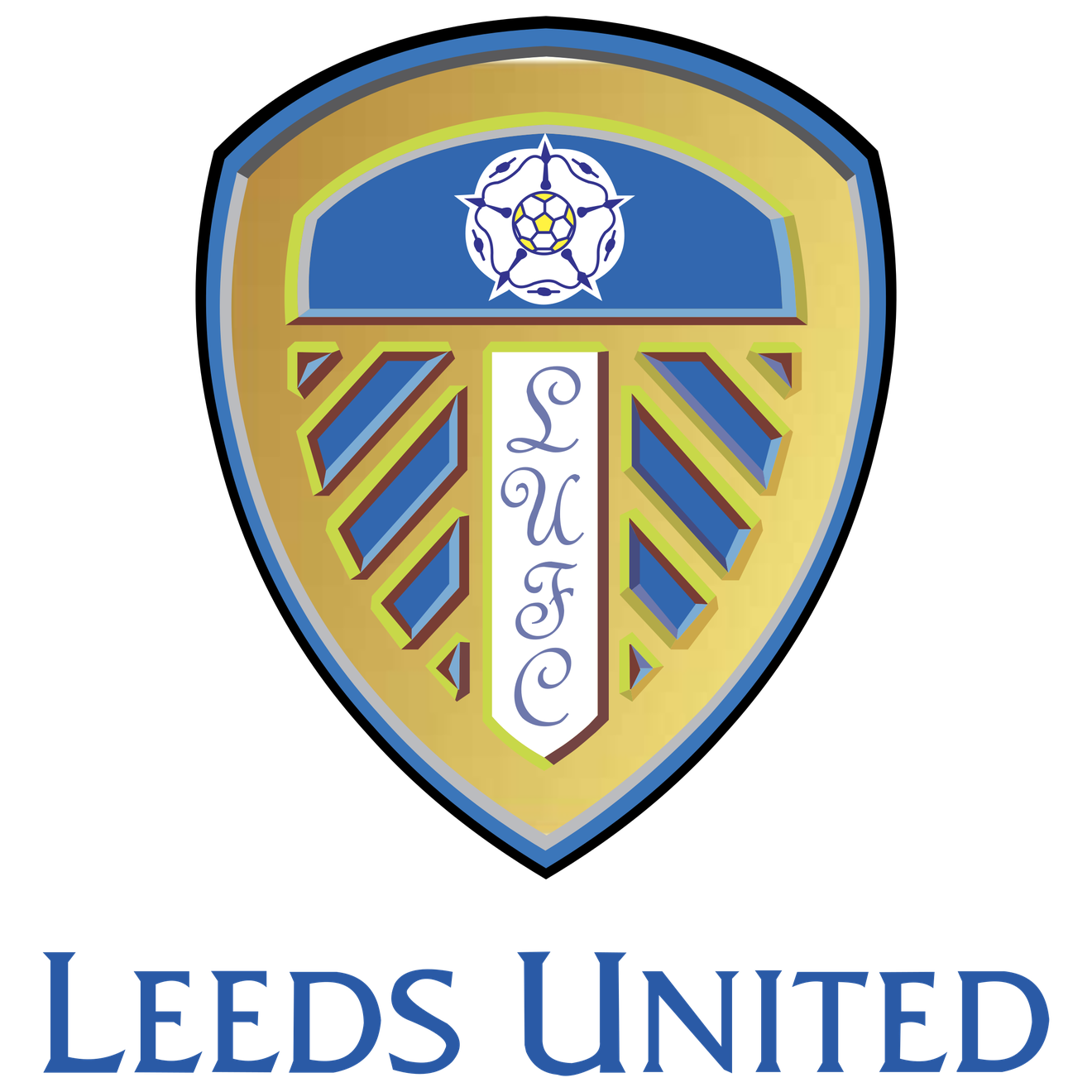 Leeds United Transparent Png (beige, silver, black, teal, white)