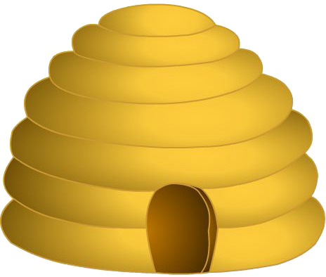 Beehive Cartoon Png Hd Isolated (white, gold)