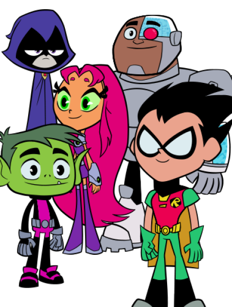 Teen Titans Png Cutout (indigo, white, purple, black, salmon)