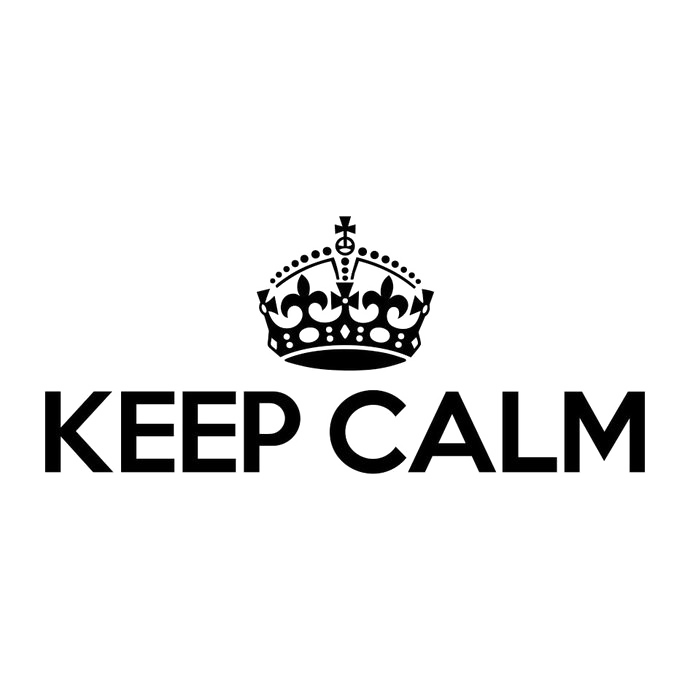 Keep Calm Transparent Png (white, gray, black, silver)