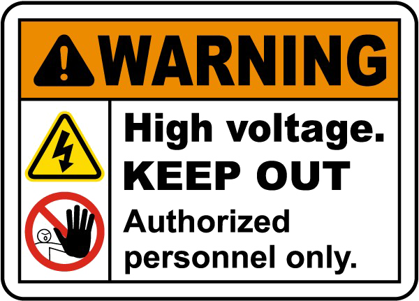 Keep Out Warning Png Image (silver, lavender, black, white, indigo)