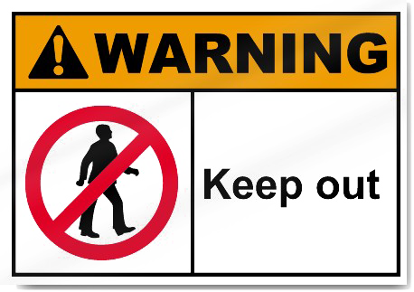 Keep Out Warning Transparent Png (white, lavender, silver)