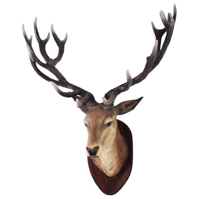 Deer Head Png Transparent Image (beige, white, silver)