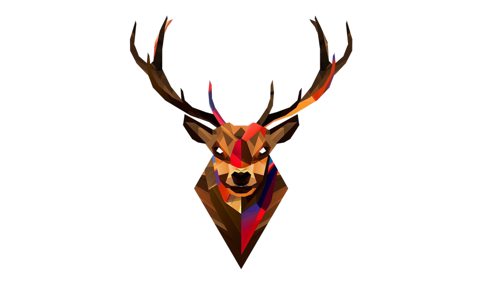 Deer Head Transparent Background (black)