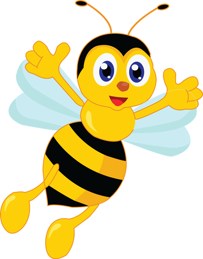 Bees Png Clipart (black, gold, lavender, mint, gray)